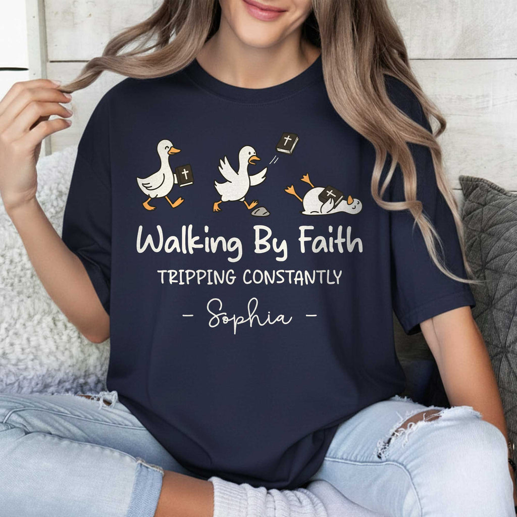 Walking By Faith Tripping Constantly Sophia T-Shirt
