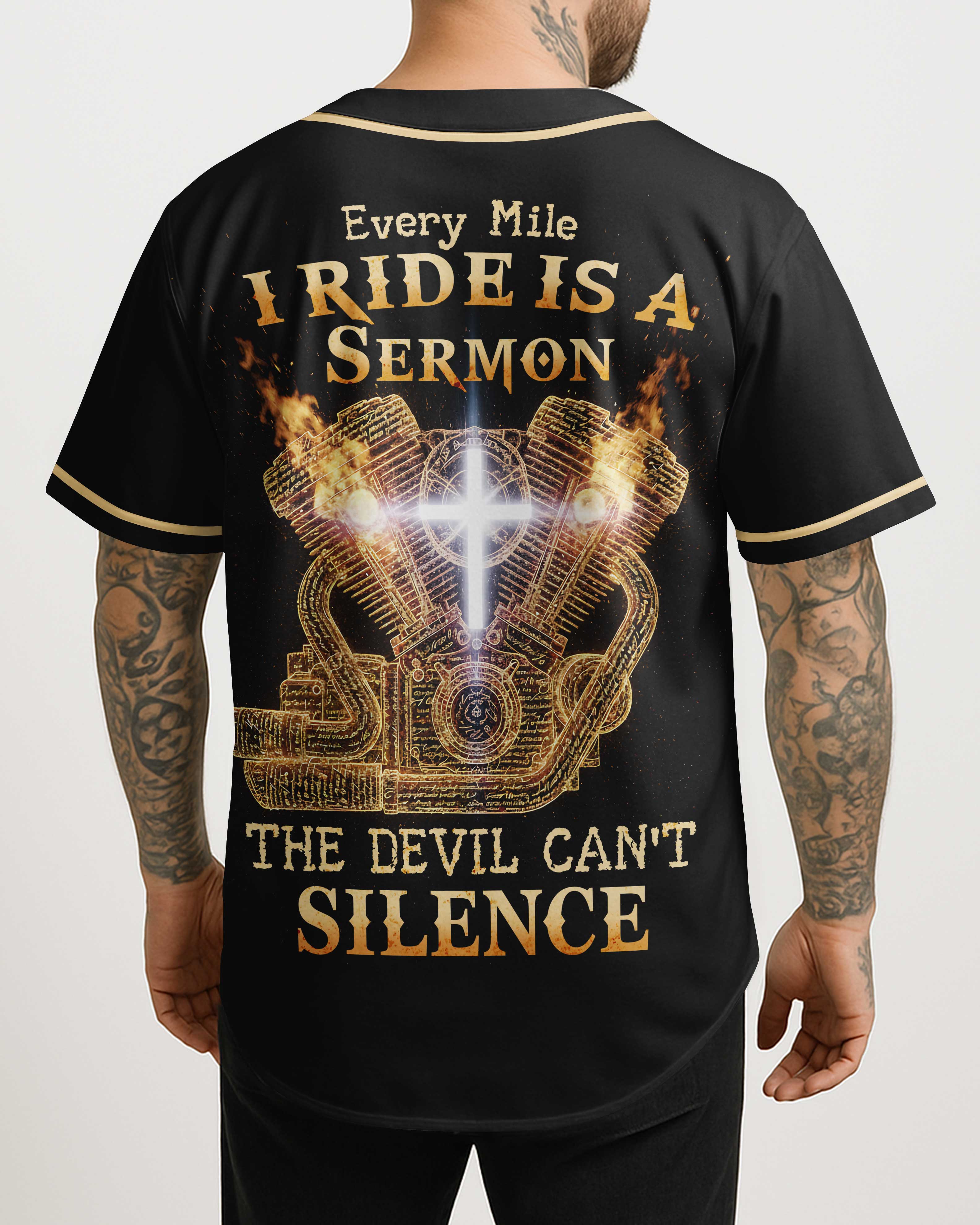 Every Mile I Ride Is A Sermon The Devil Can't Silence All Over Print Jersey