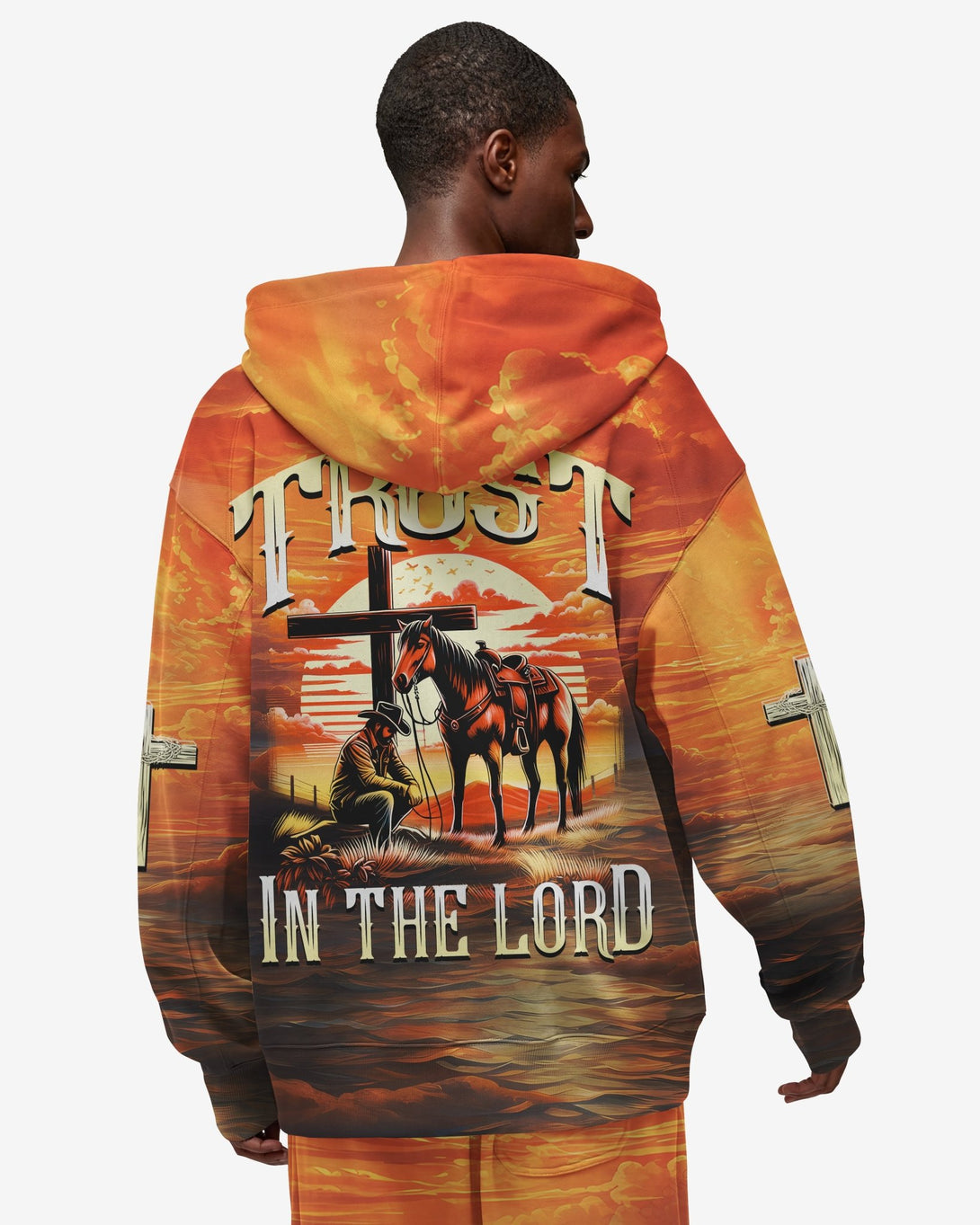 Trust In The Lord All Over Print Zip Hoodie - Christ Color