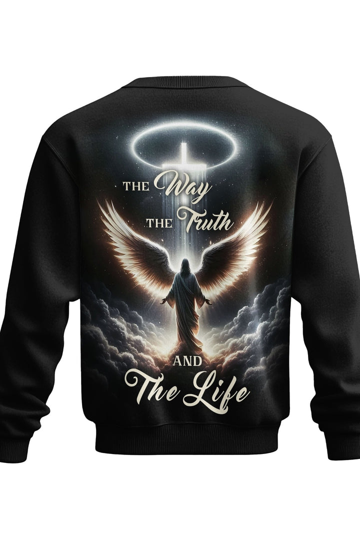 The Way The Truth And The Life All Over Print Sweater - Christ Color