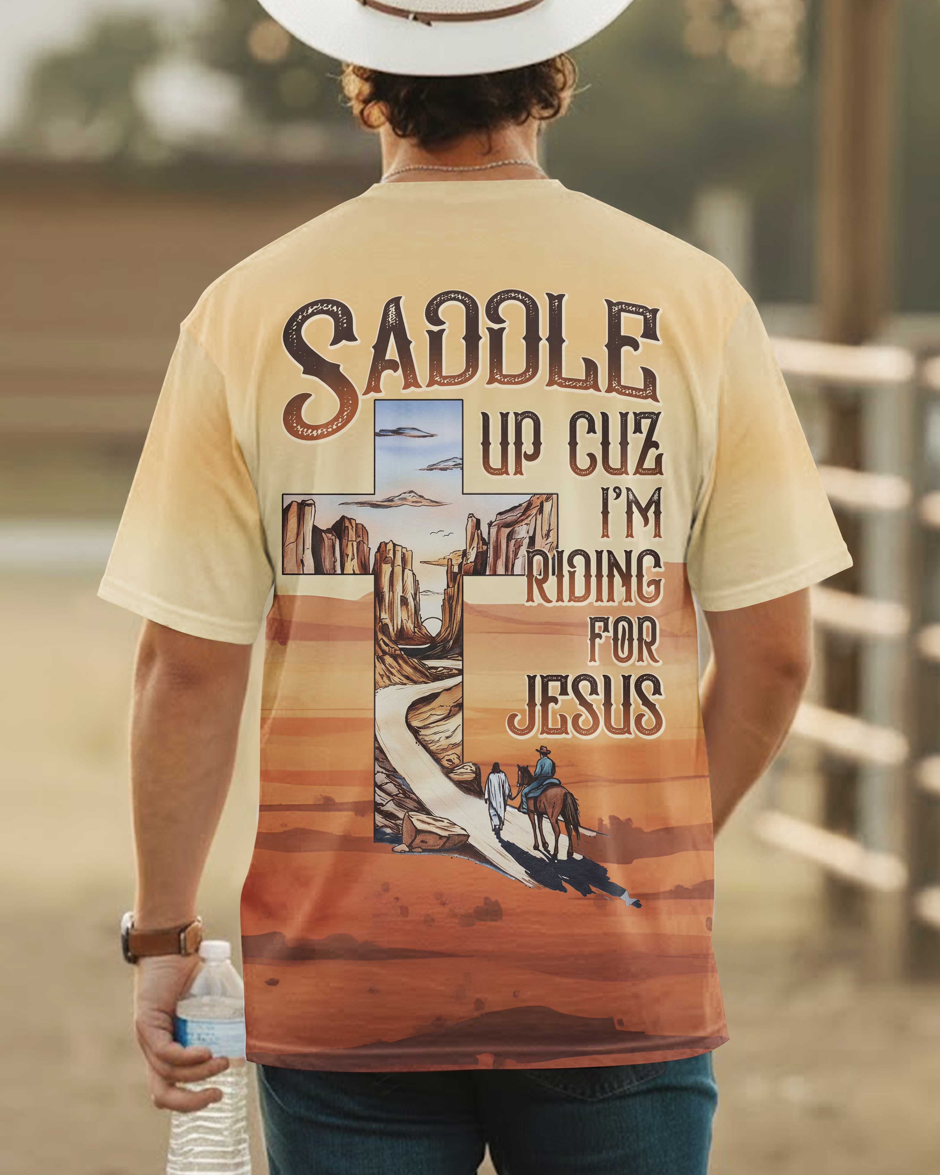 Saddle Up Cuz I'm Riding For Jesus T-Shirt