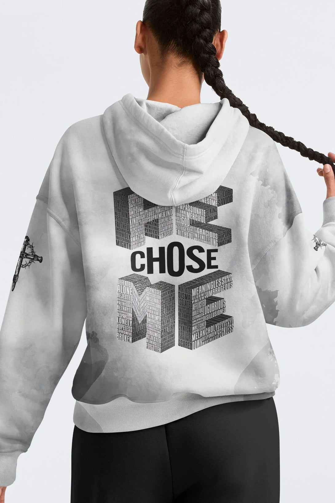 Yet He Chose Me All Over Print Hoodie - Christ Color