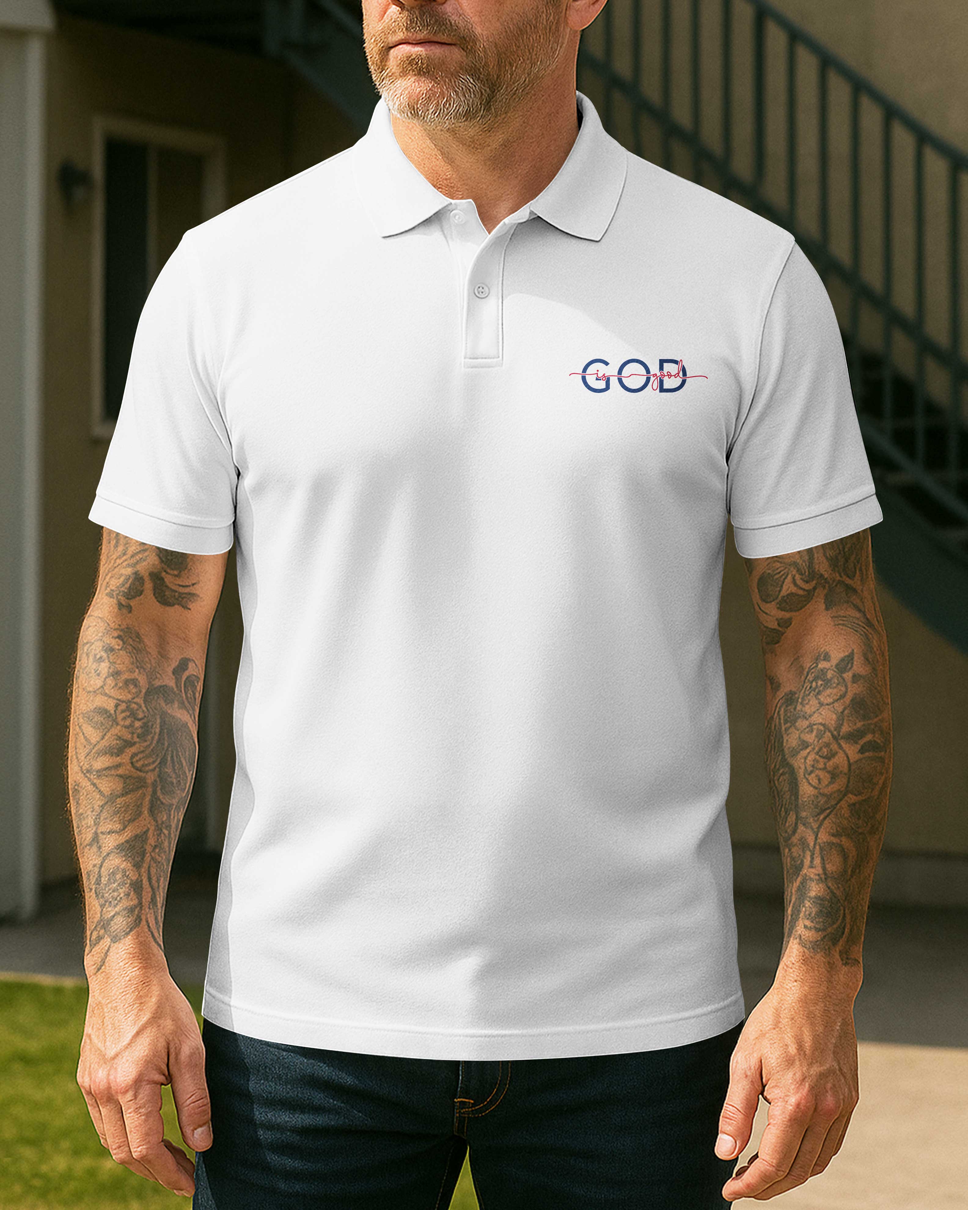 Stand For The Flag Kneel For The Cross Polo T-Shirt