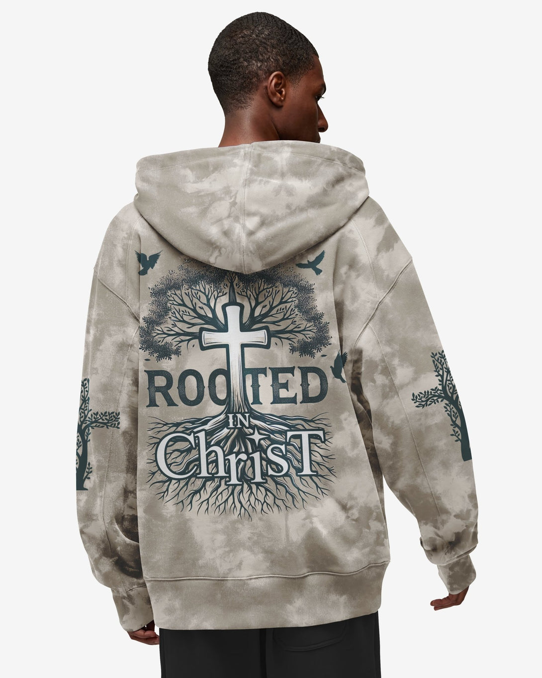 Rooted In Christ All Over Print Zip Hoodie - Christ Color