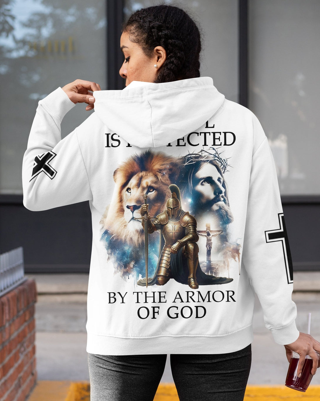 My Soul Is Protected By The Armor Of God All Over Print Zip Hoodie - Christ Color