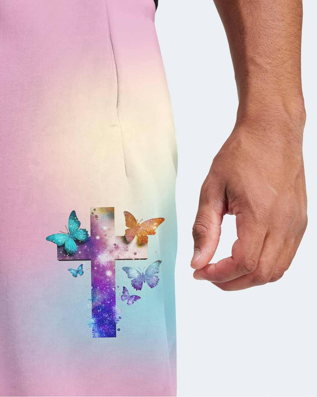 Butterfly Faith Hope Love All Over Print Jogger Pants - Christ Color