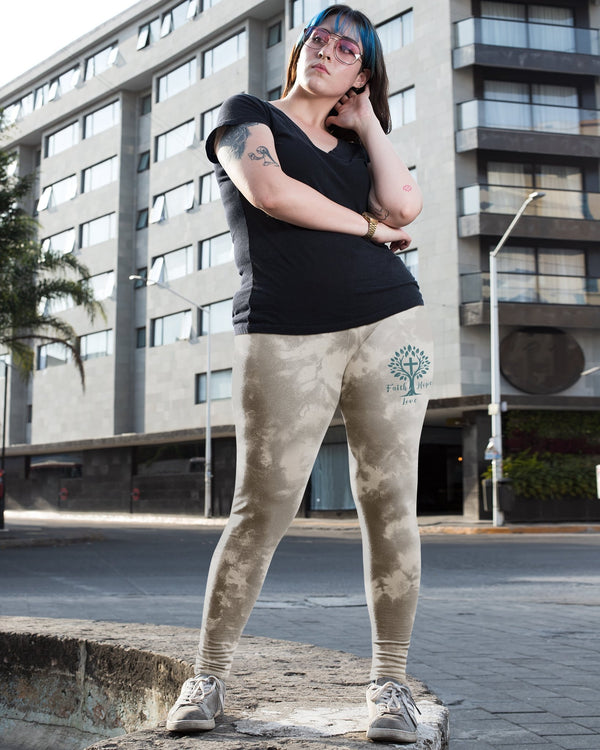 Rooted In Christ All Over Print Leggings - Christ Color