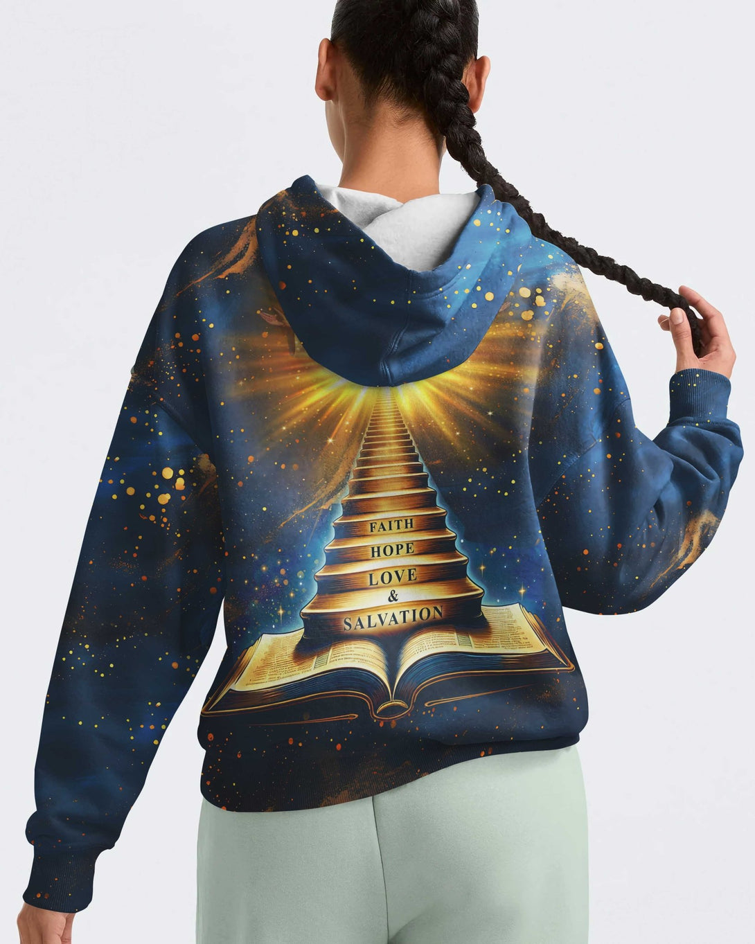 Faith Hope Love & Salvation All Over Print Hoodie - Christ Color