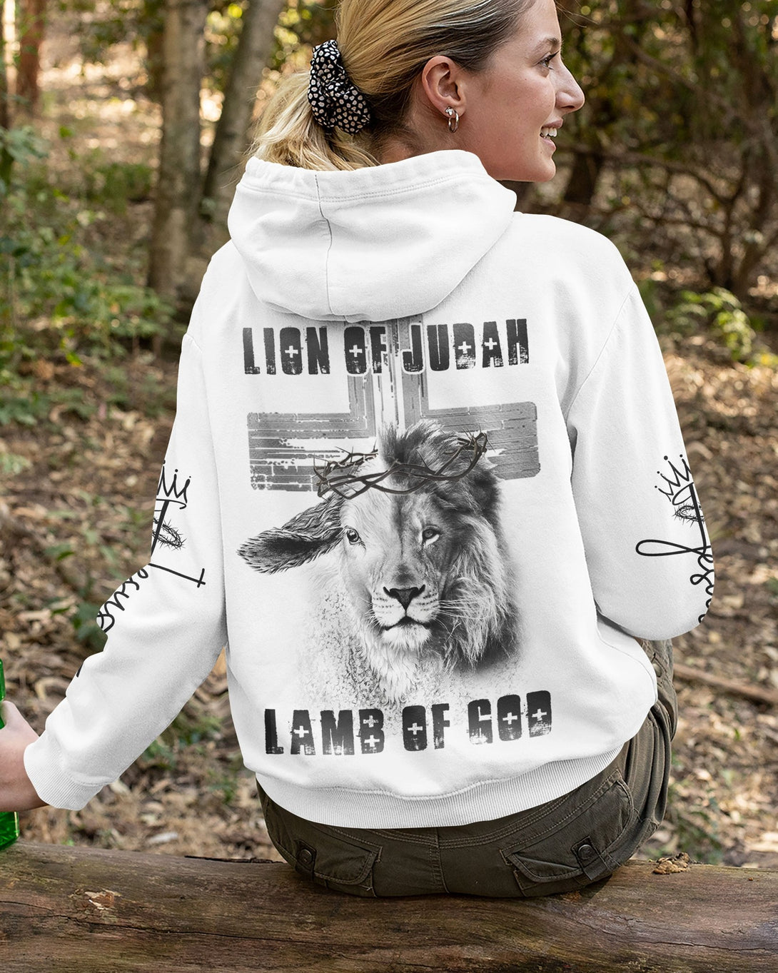 Lion Of Judah Lamb Of God All Over Print Hoodie - Christ Color