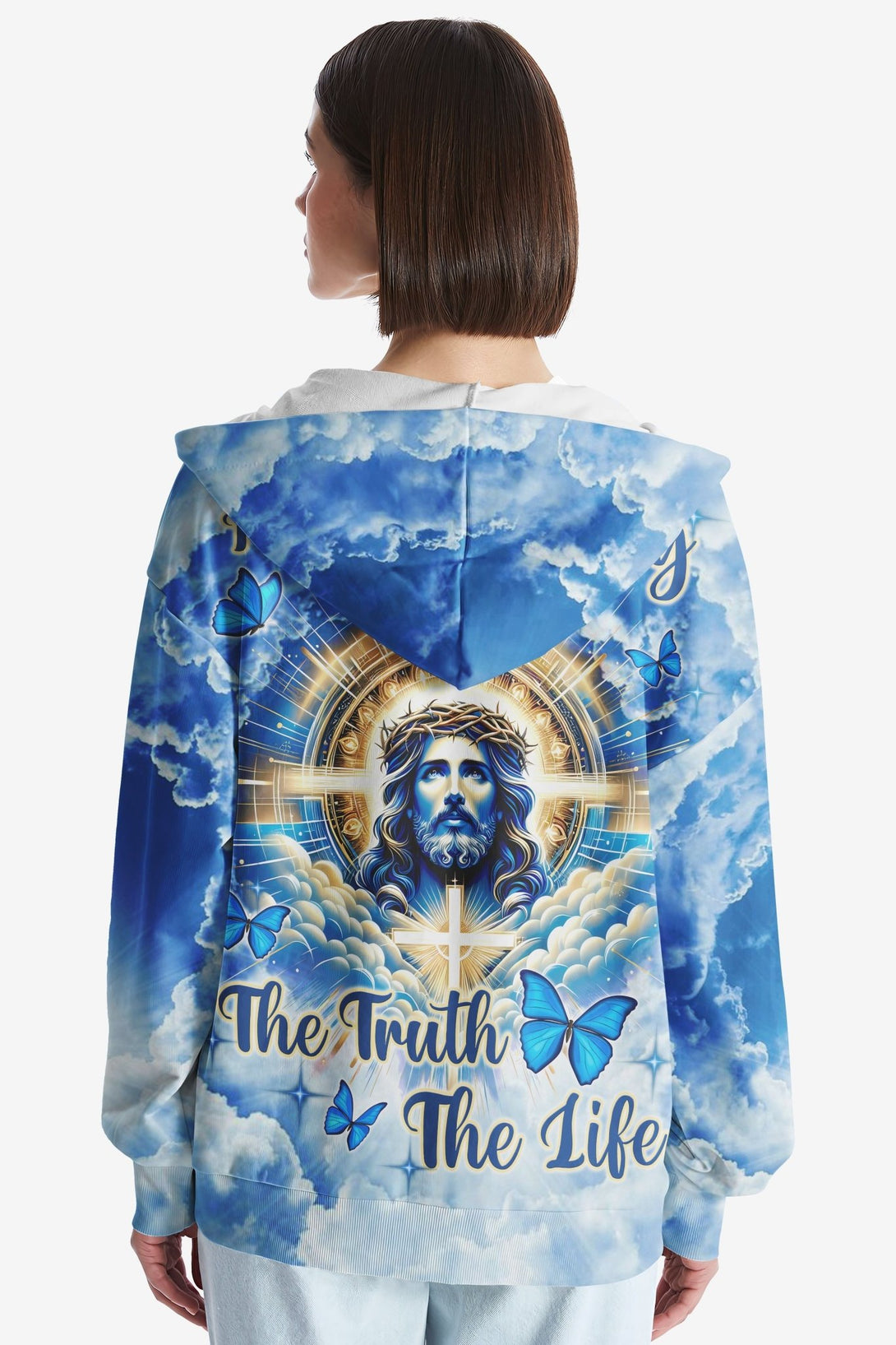 I Am The Way The Truth The Life All Over Print Zip Hoodie - Christ Color