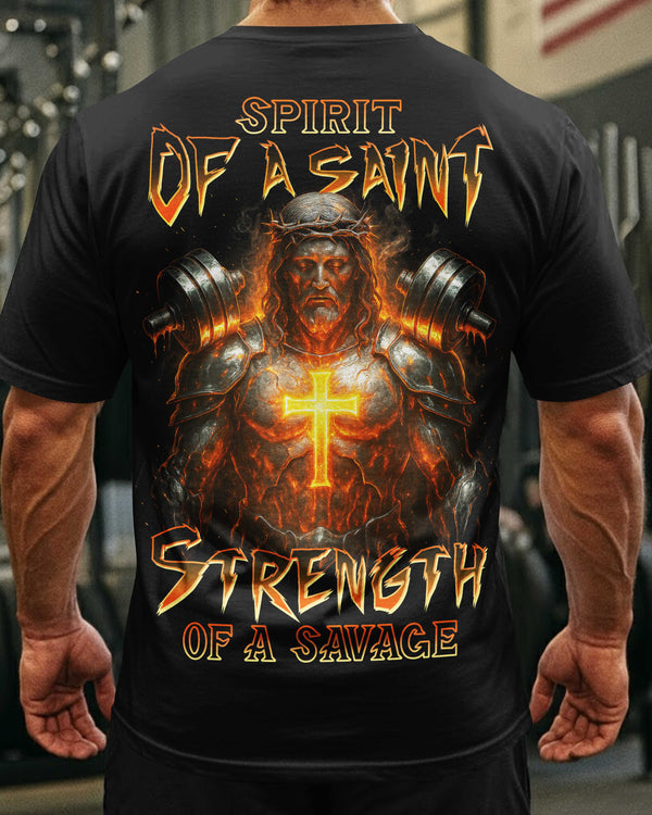 Spirit Of A Saint Strength Of A Savage All Over Print T-Shirt