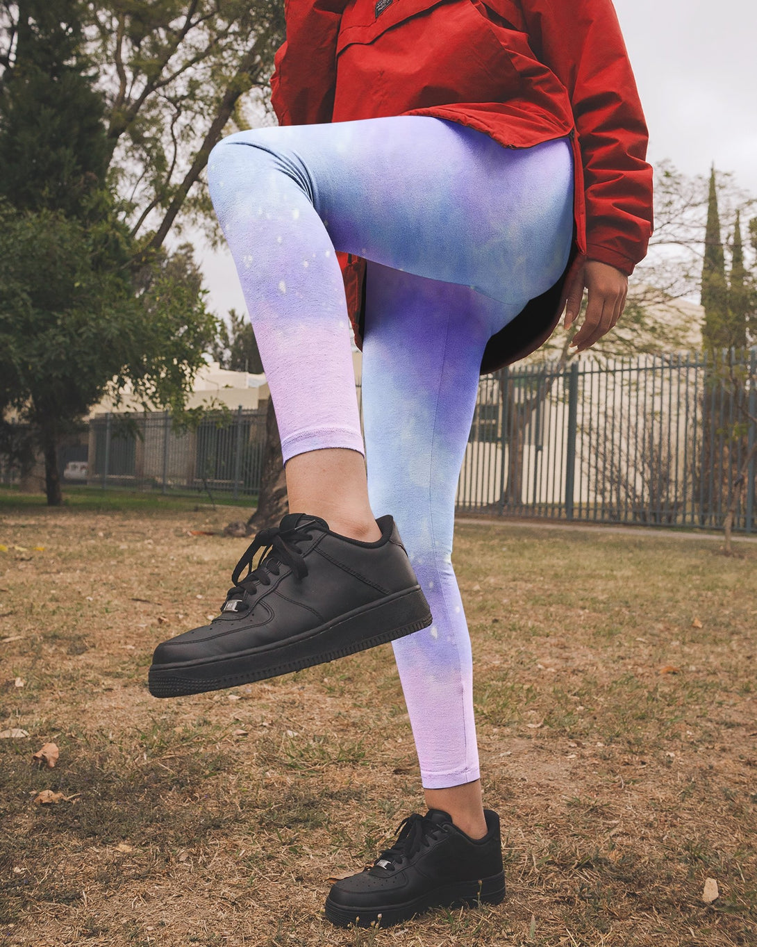 In God And The Power Of Prayer All Over Print Leggings - Christ Color