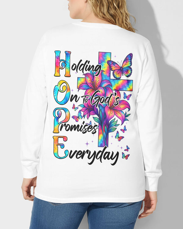 Holding On To God V-neck Long Sleeves Shirt
