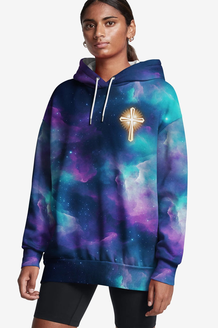 For We Walk By Faith Not By Sight All Over Print Hoodie - Christ Color