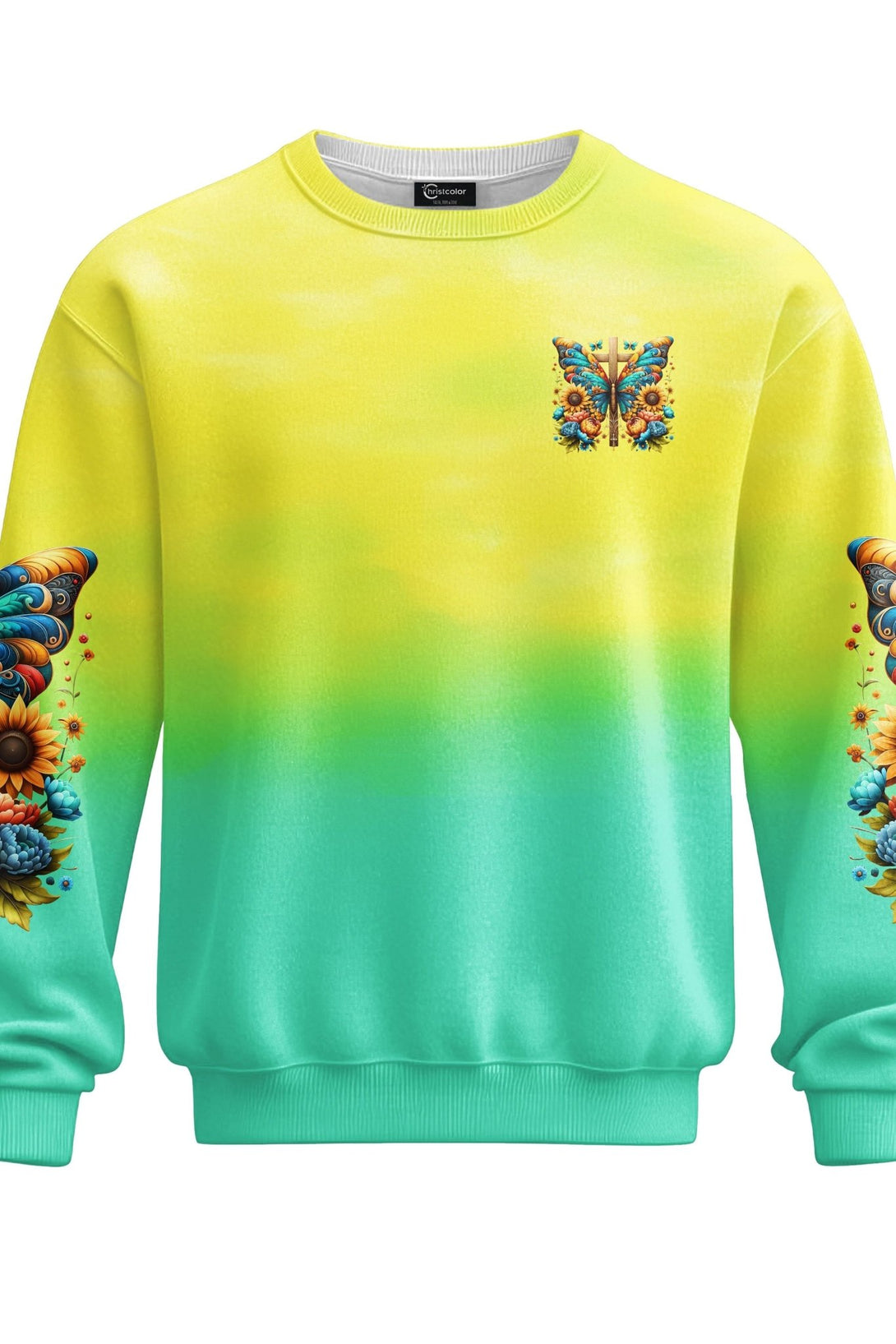 Faith Hope Love All Over Print Sweater - Christ Color