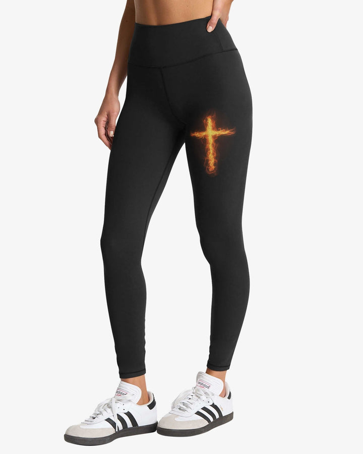 There's No Greater Love Than This All Over Print Leggings - Christ Color