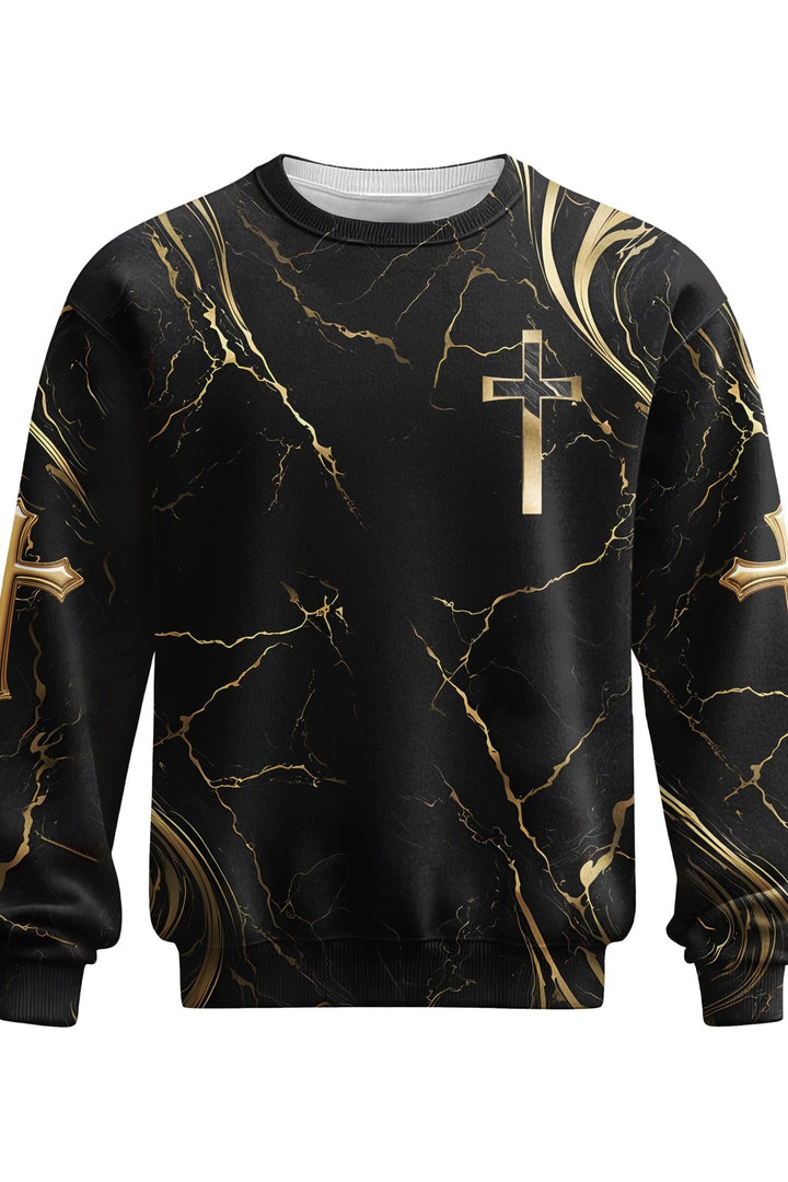 God Is Good All Over Print Sweater - Christ Color