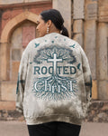Rooted In Christ All Over Print Sweater - Christ Color
