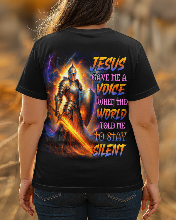 Jesus Gave Me A Voice When The World Told Me To Stay Silent All Over Print T-Shirt