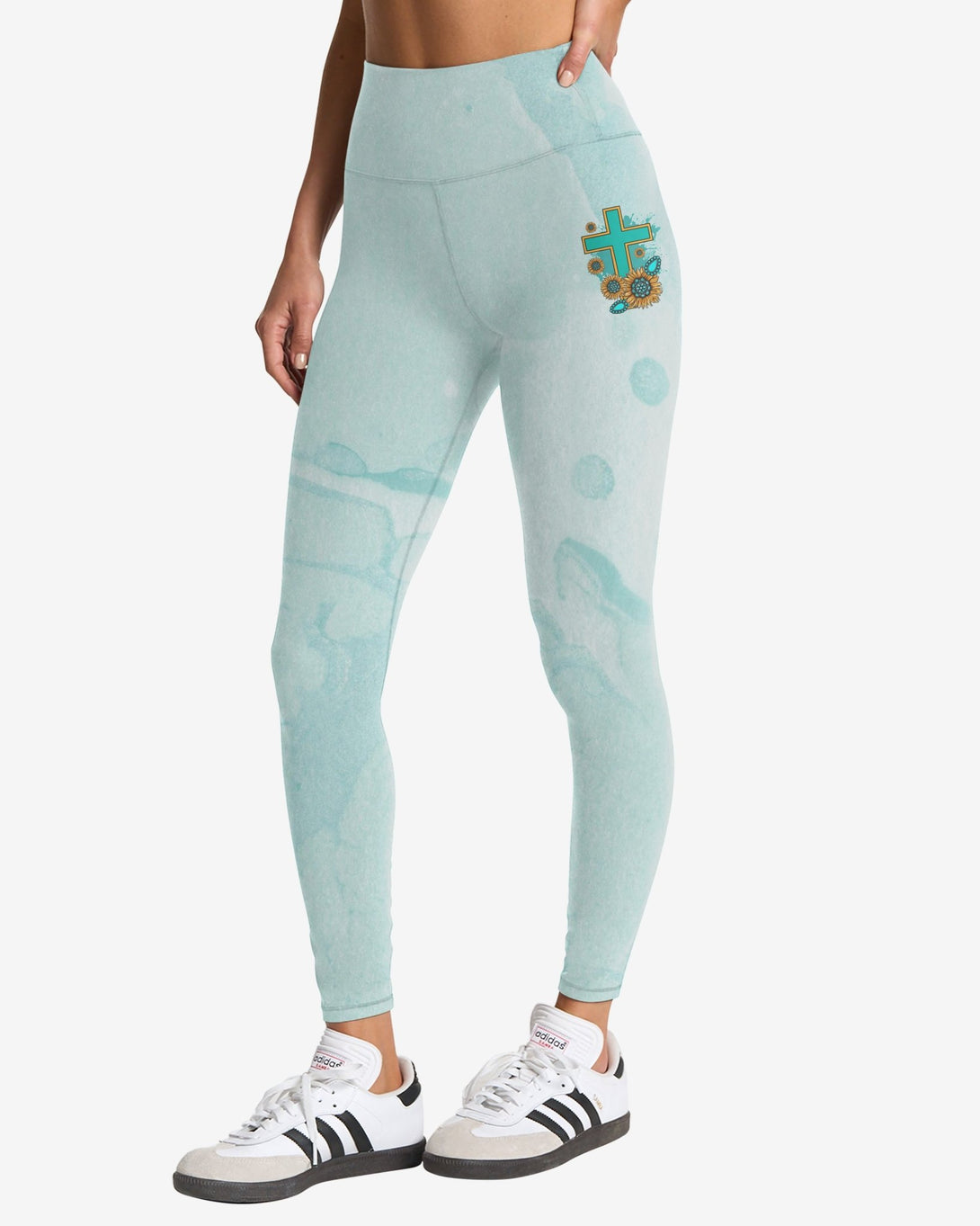 Jesus Take The Wheel All Over Print Leggings - Christ Color