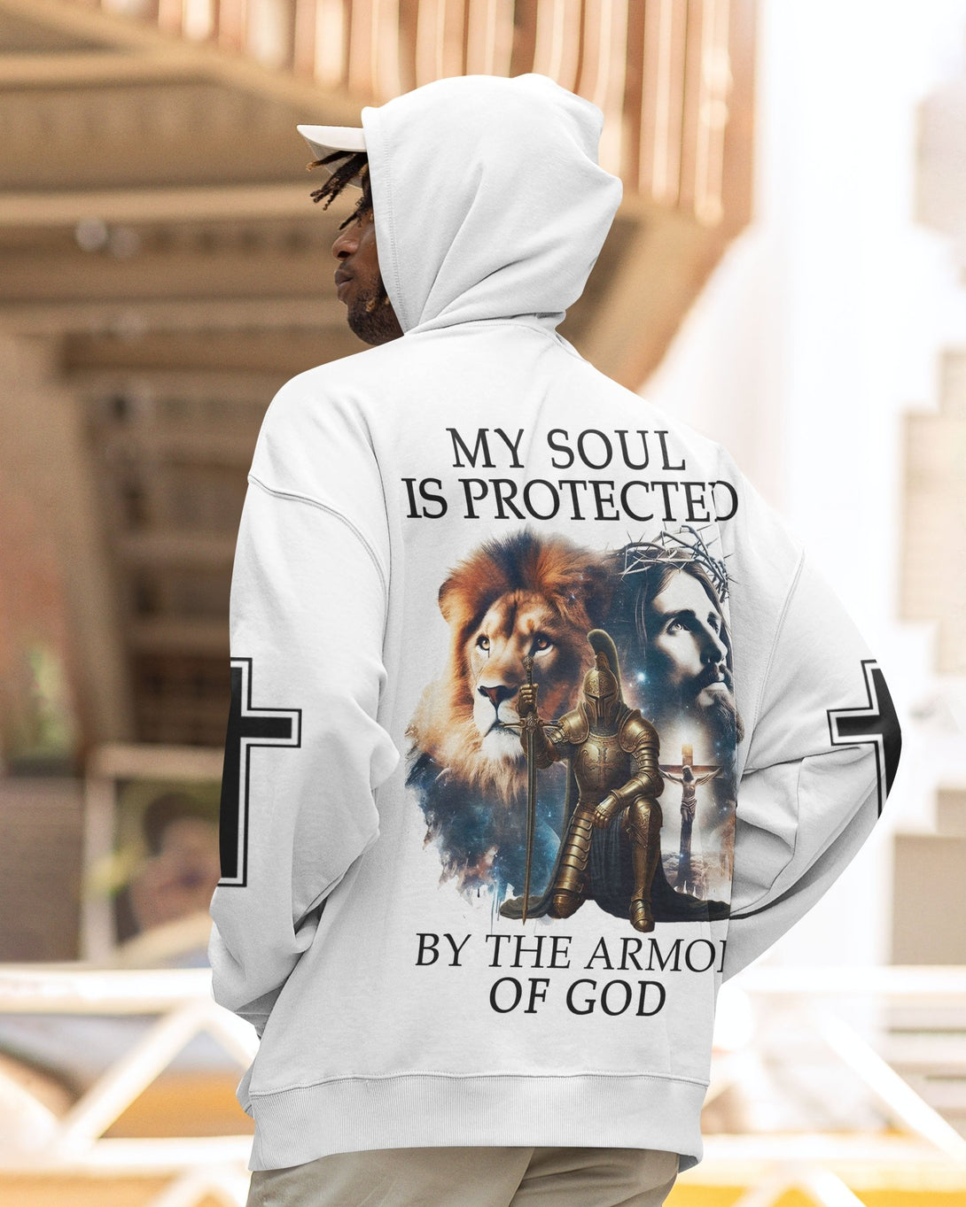 My Soul Is Protected By The Armor Of God All Over Print Zip Hoodie - Christ Color