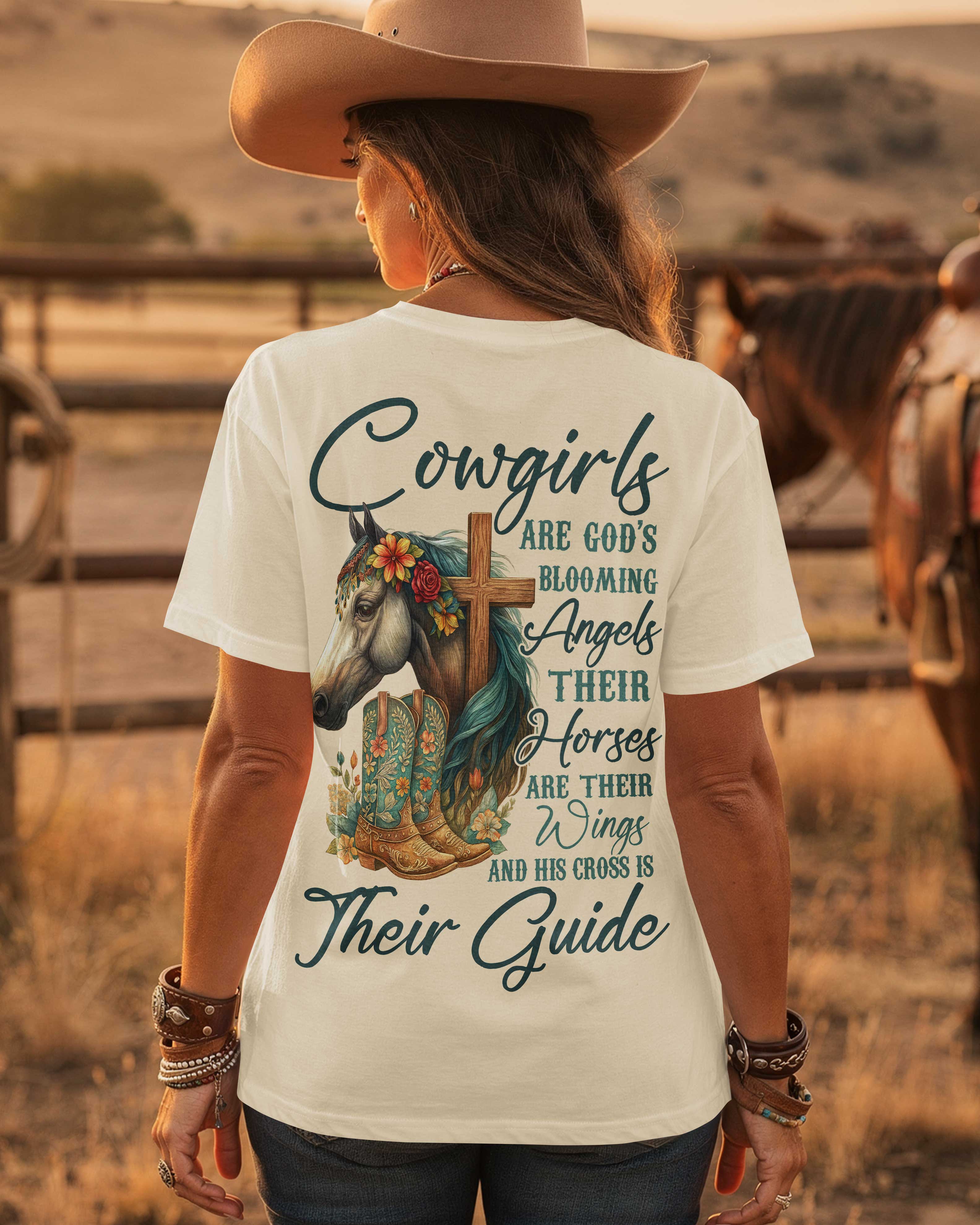 Cowgirls Are God's Blooming Angels T-Shirt