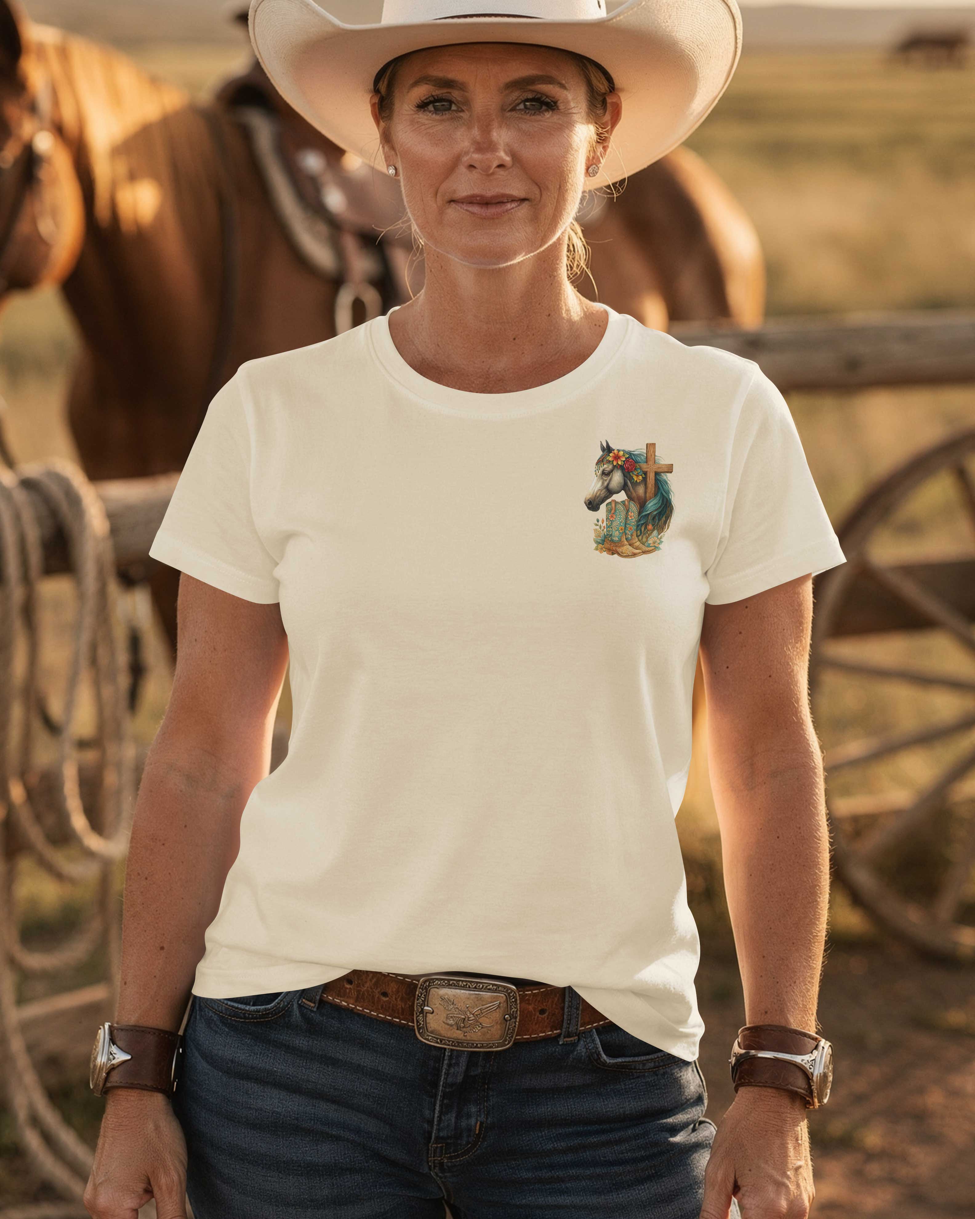 Cowgirls Are God's Blooming Angels T-Shirt
