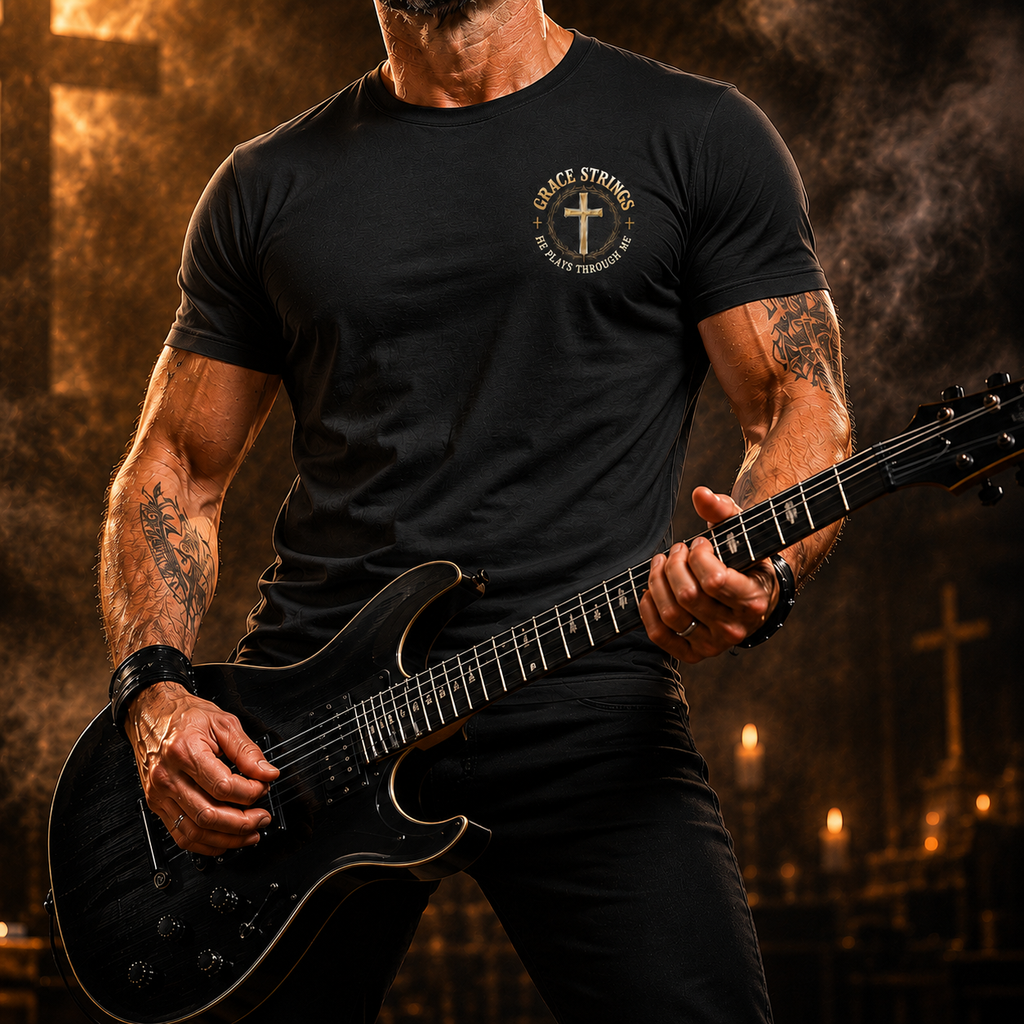Grace Strings He Plays Through Me T-Shirt