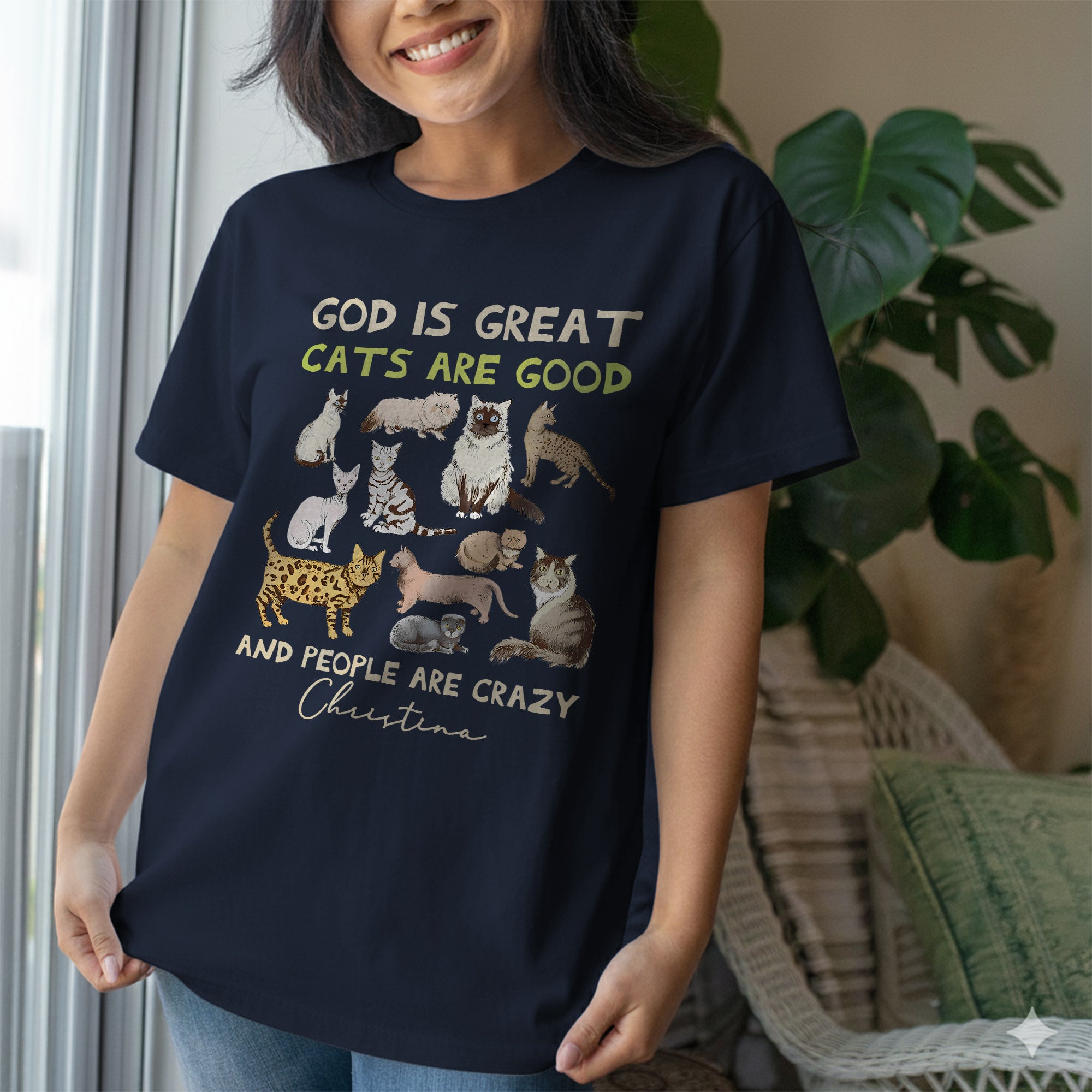 God Is Great Cats Are Good T-Shirt