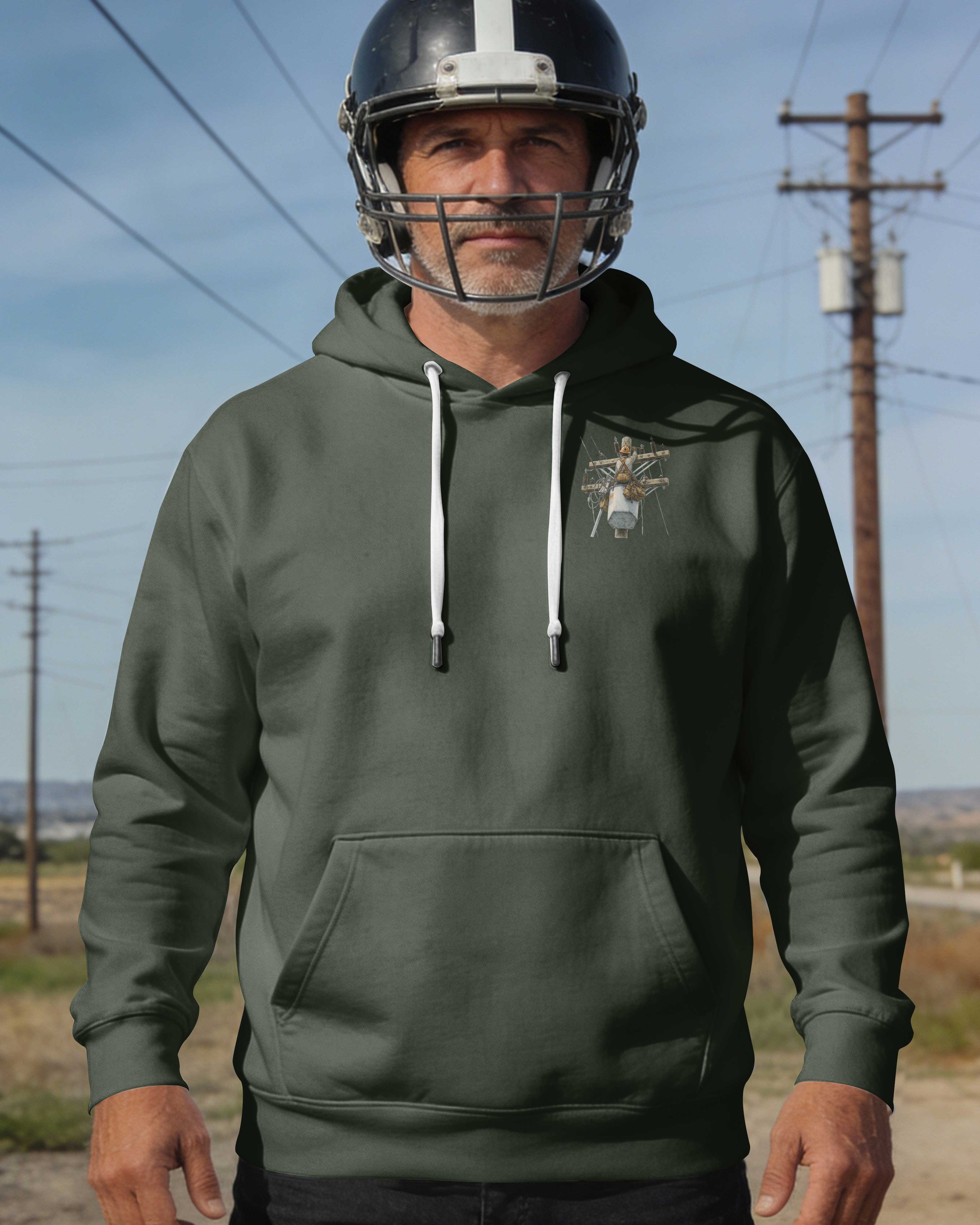 This Lineman Fixes What Storms Break With The Strength God Gives Hoodie