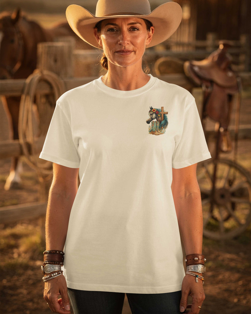 Cowgirls Are God's Blooming Angels T-Shirt
