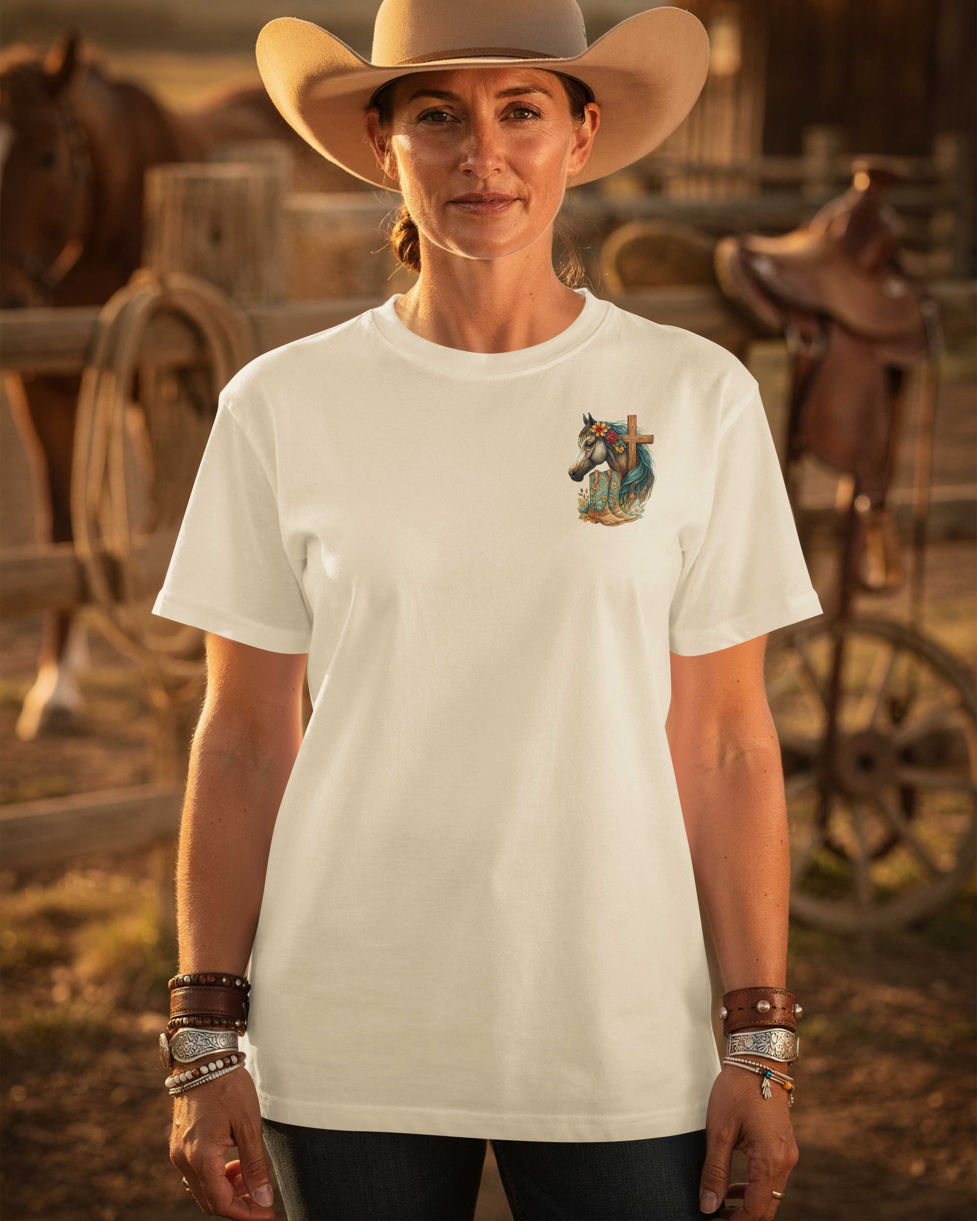 Cowgirls Are God's Blooming Angels T-Shirt
