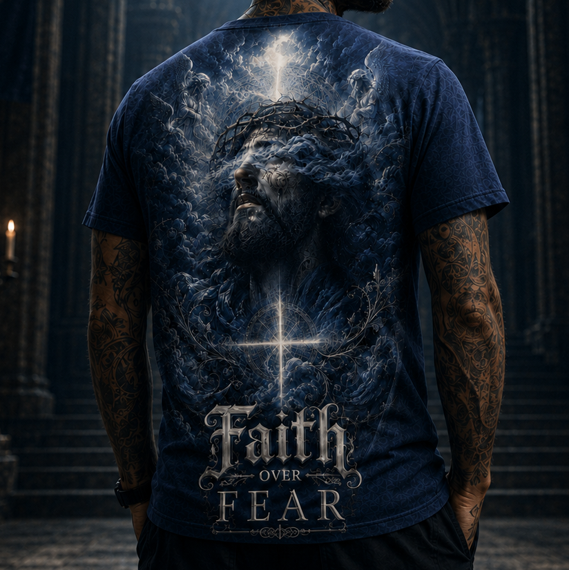 Faith Over Fear Cross T-Shirt