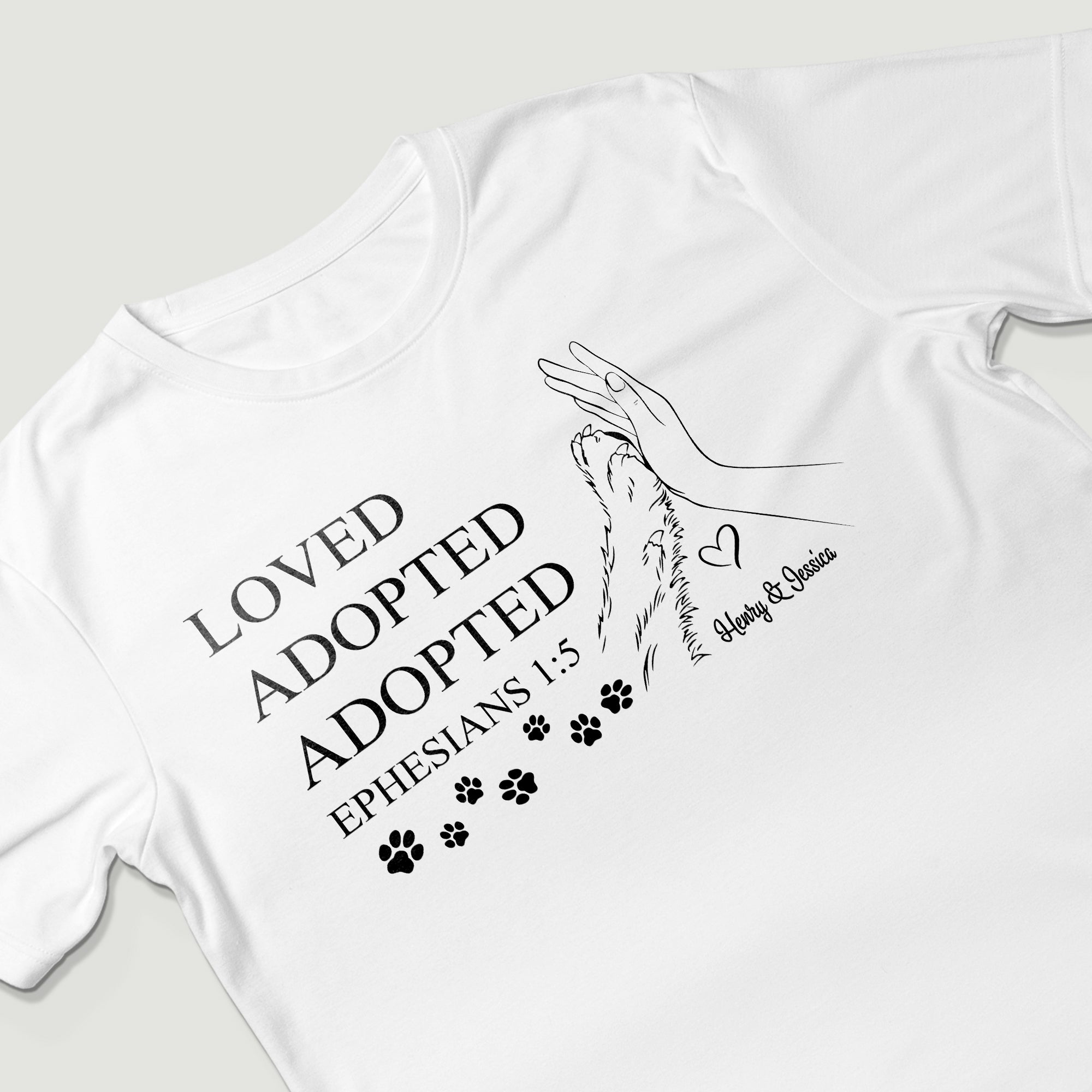 Loved Chosen Adopted Dog Lovers Personalized T-Shirt