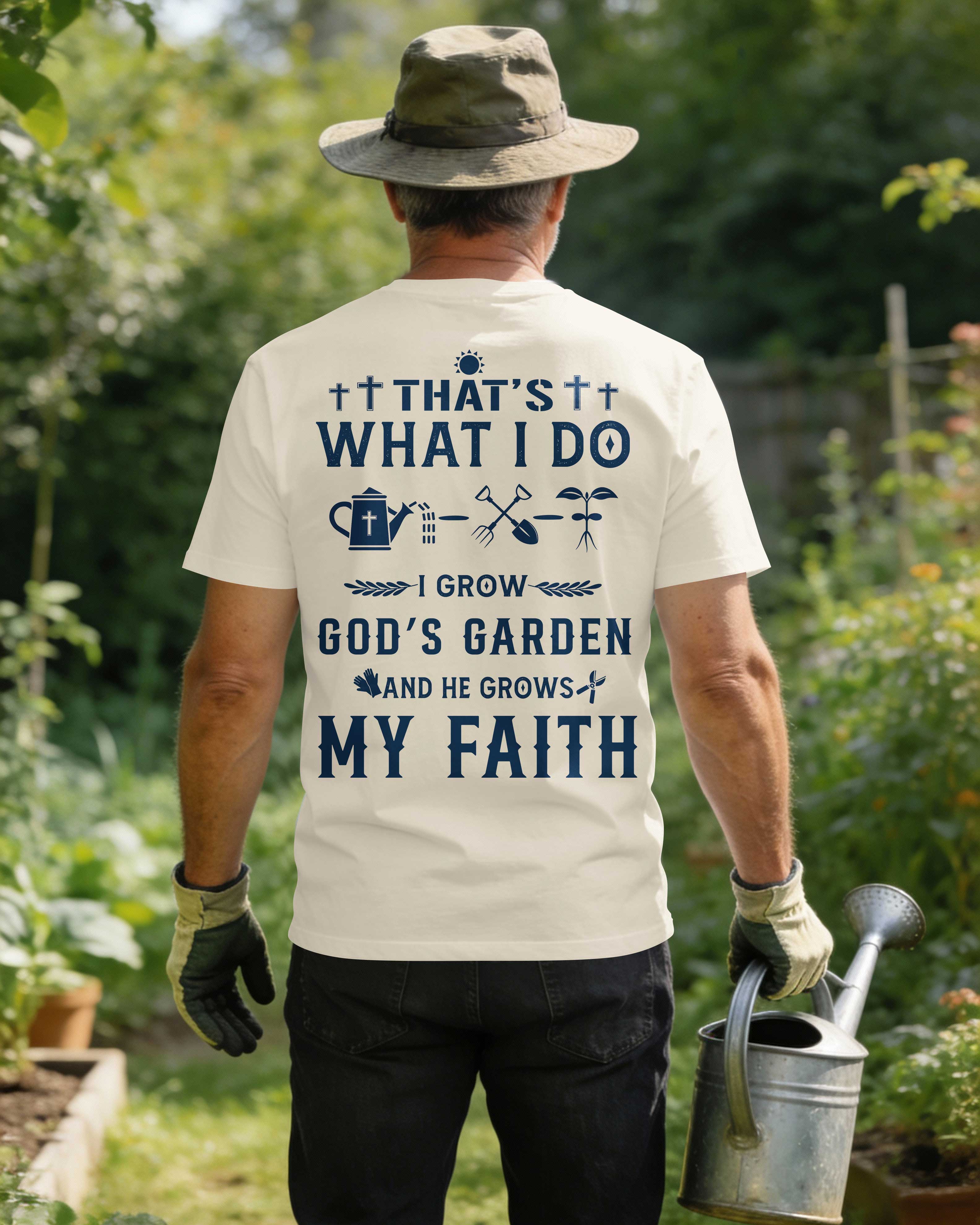That's What I Do I Grow God's Garden And He Grows My Faith T-Shirt