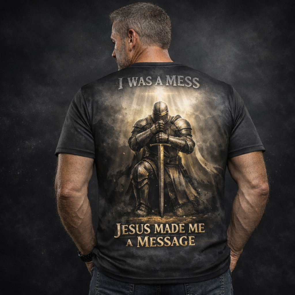 I Was A Mess Jesus Made Me A Message T-Shirt