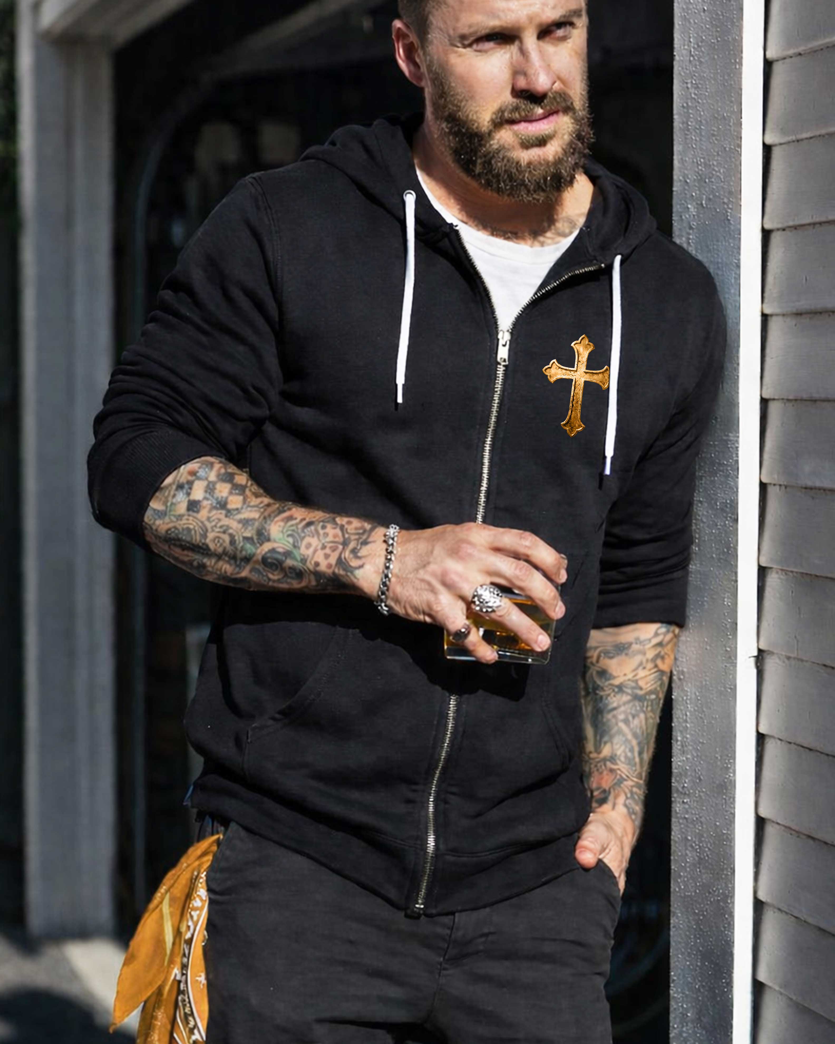 Jesus Makes Warriors Out Of Broken Men Zip Hoodie