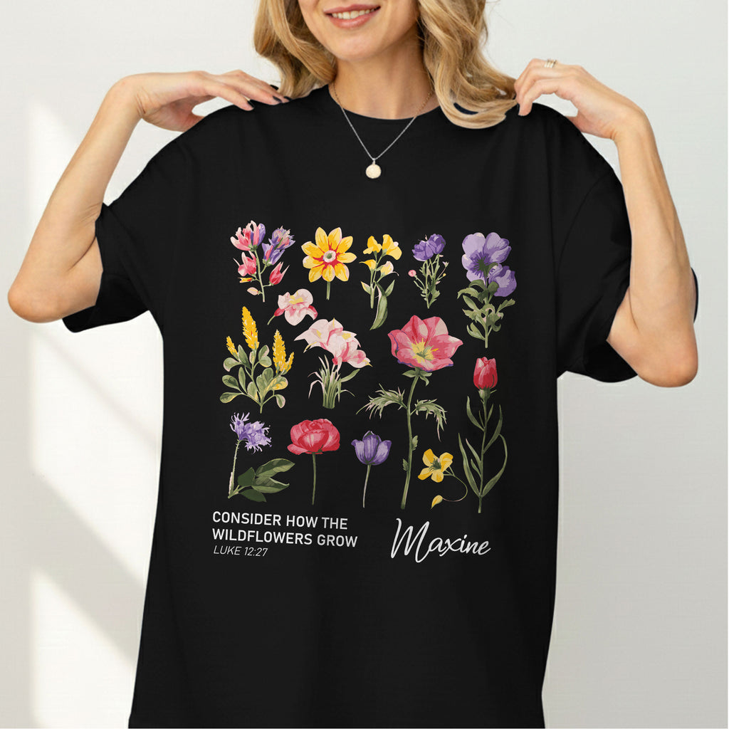 Consider How The Wildflowers Grow Luke 12:27 T-Shirt