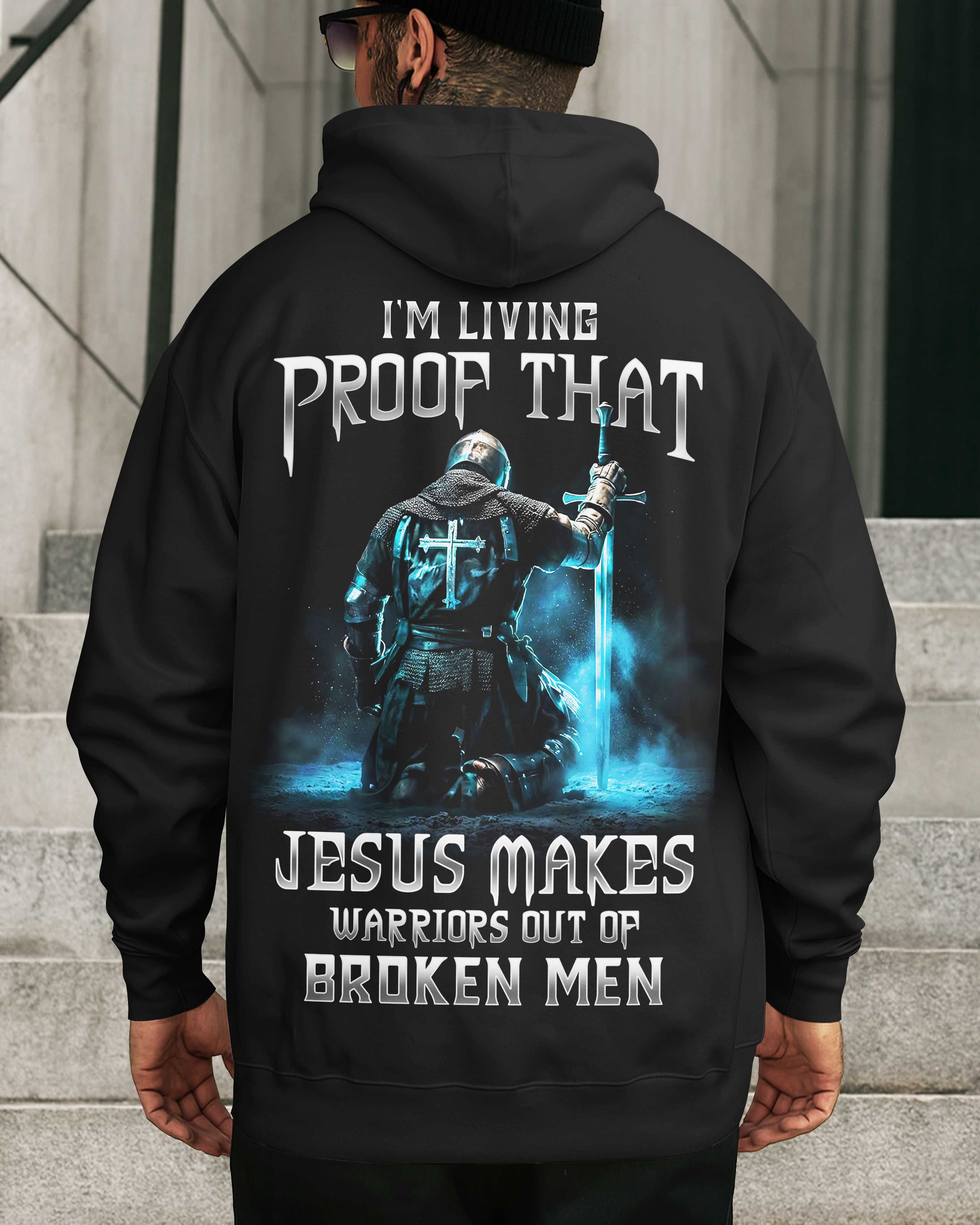 Jesus Makes Warriors Out Of Broken Men Zip Hoodie