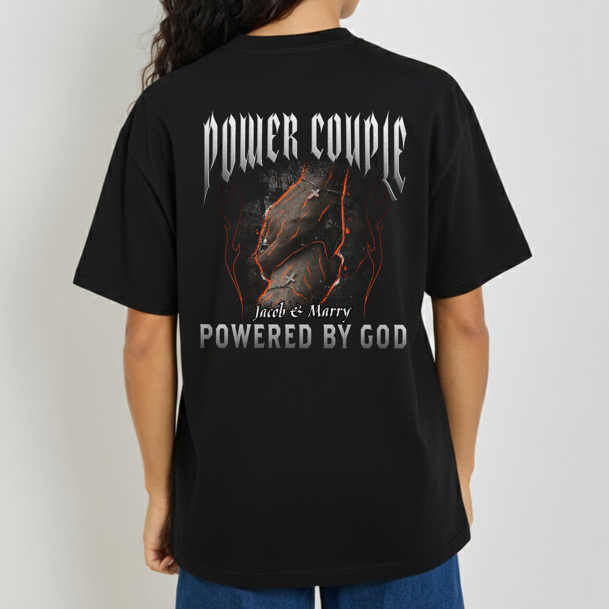 Power Couple Powered By God T-Shirt