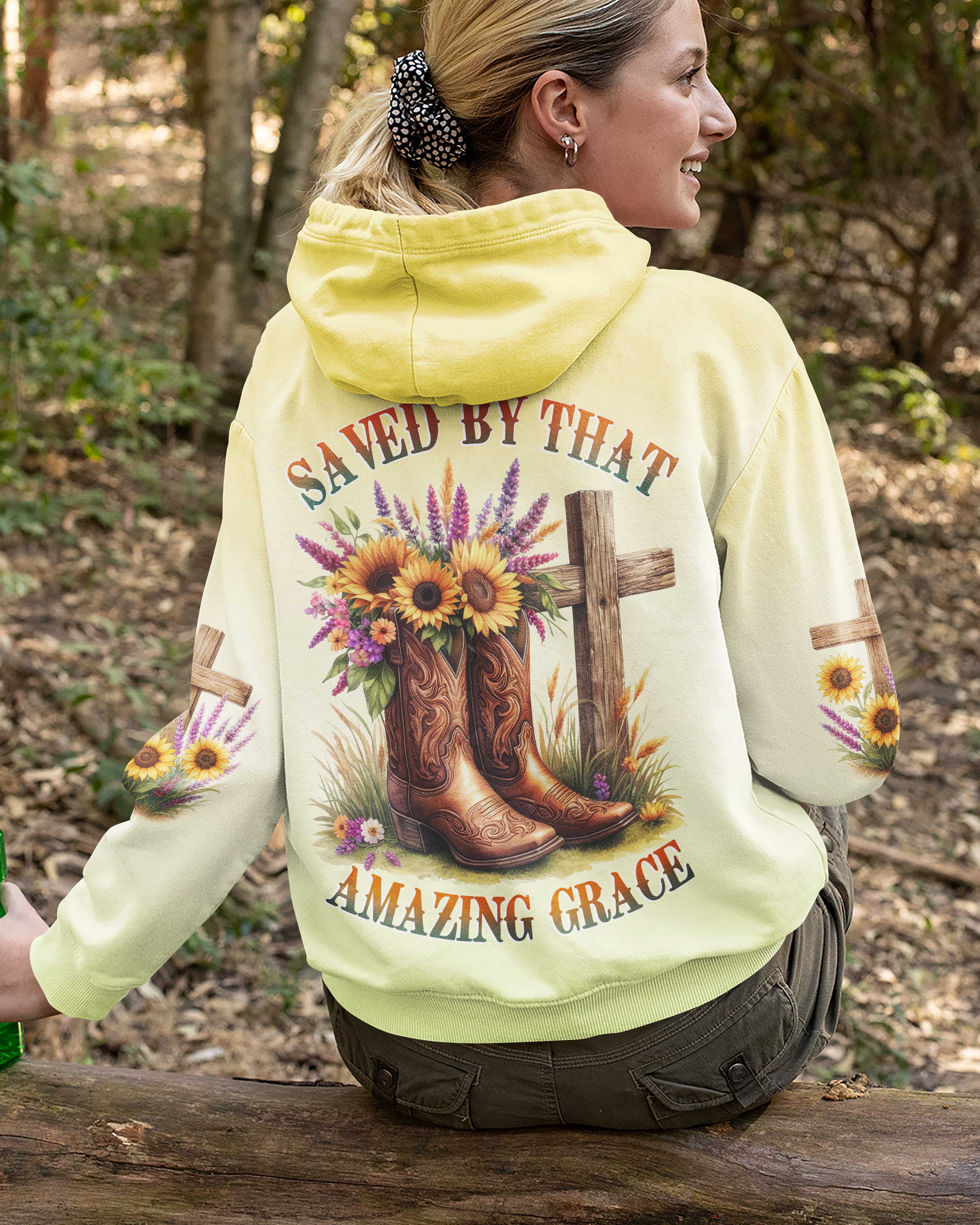 Saved By That Amazing Grace All Over Print T-Shirt