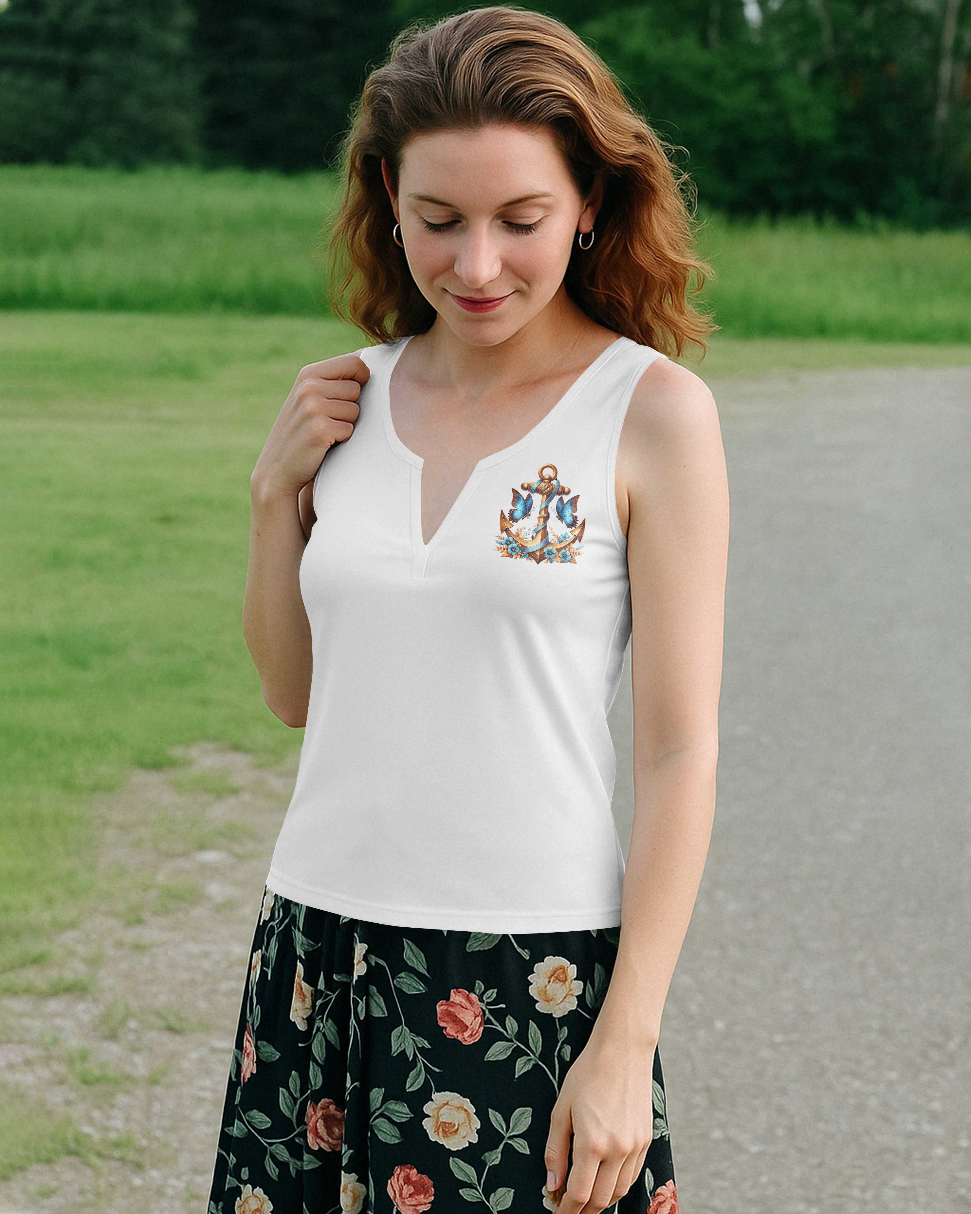 Jesus Is My Anchor V-neck Tank Top