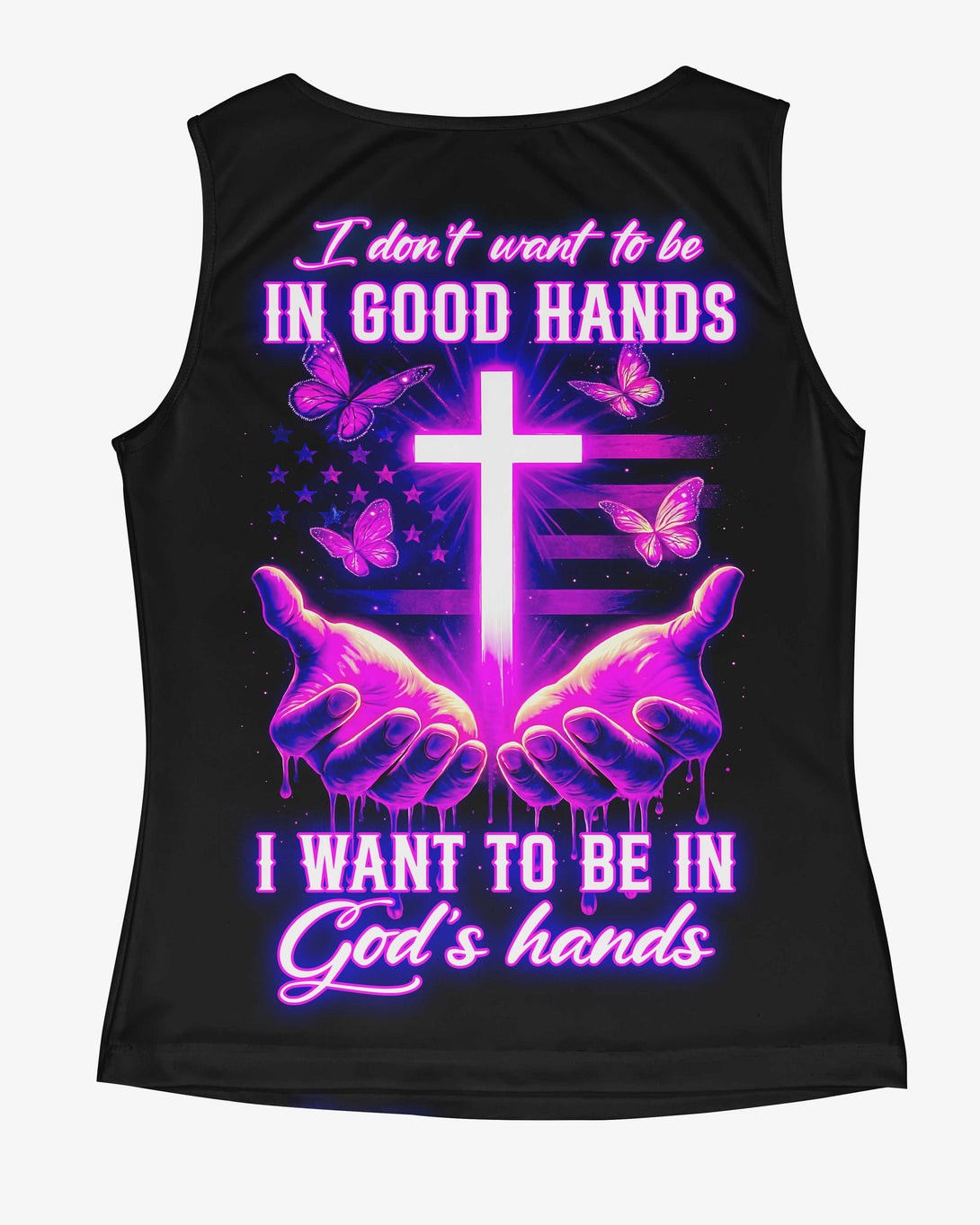 I Want To Be In God’s Hands All Over Print All Over Print V-neck Tank Top