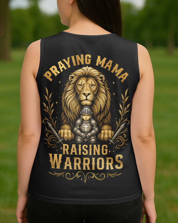 Praying Mama Raising Warriors V-neck Tank Top
