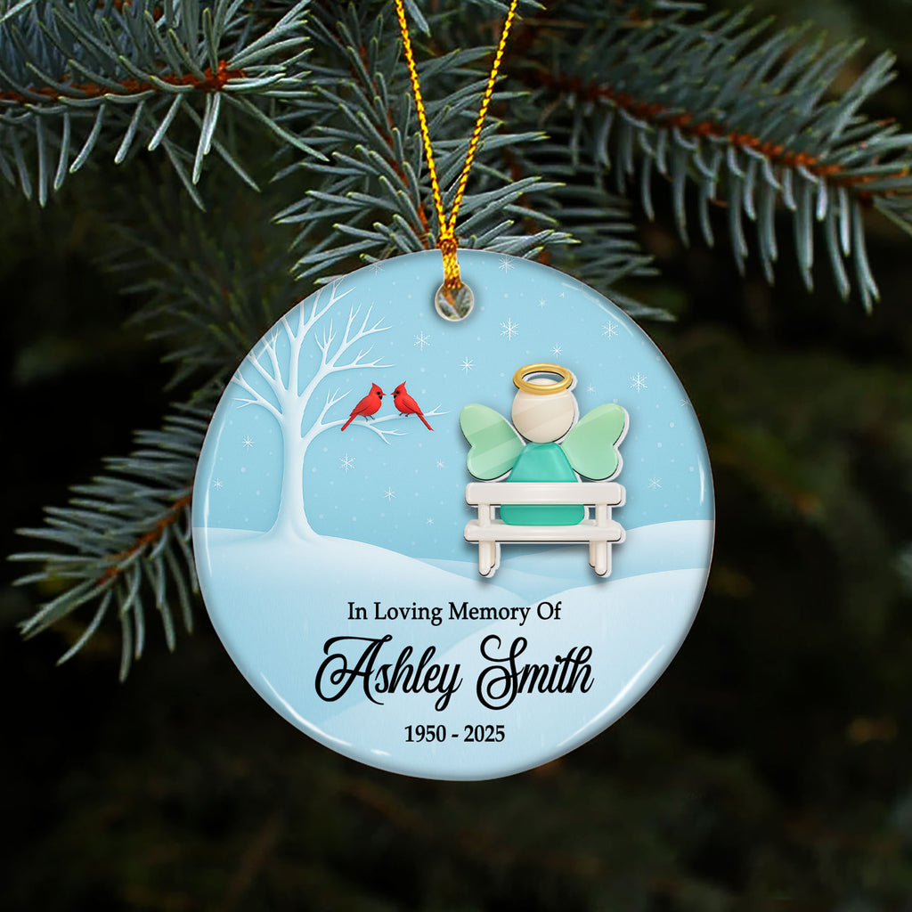 3D Seaglass Effect I'm Always With You Personalized Ceramic Ornament, Custom Loved Ones Name