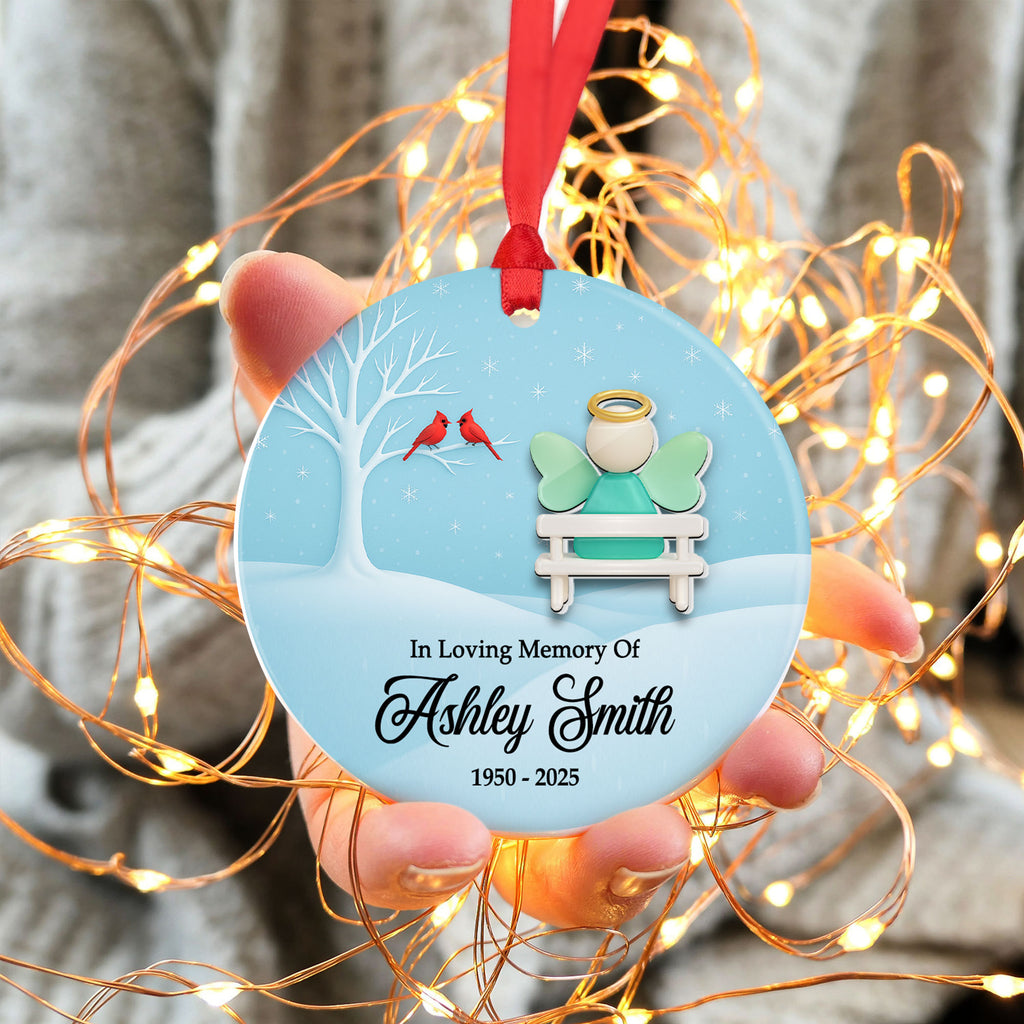 3D Seaglass Effect I'm Always With You Personalized Ceramic Ornament, Custom Loved Ones Name