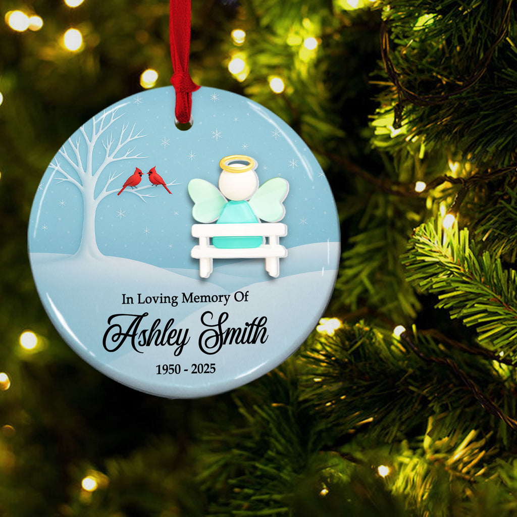 3D Seaglass Effect I'm Always With You Personalized Ceramic Ornament, Custom Loved Ones Name