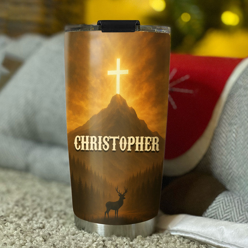 God's Favorite Hunter Personalized Stainless Steel Tumbler, Custom Hunter Name