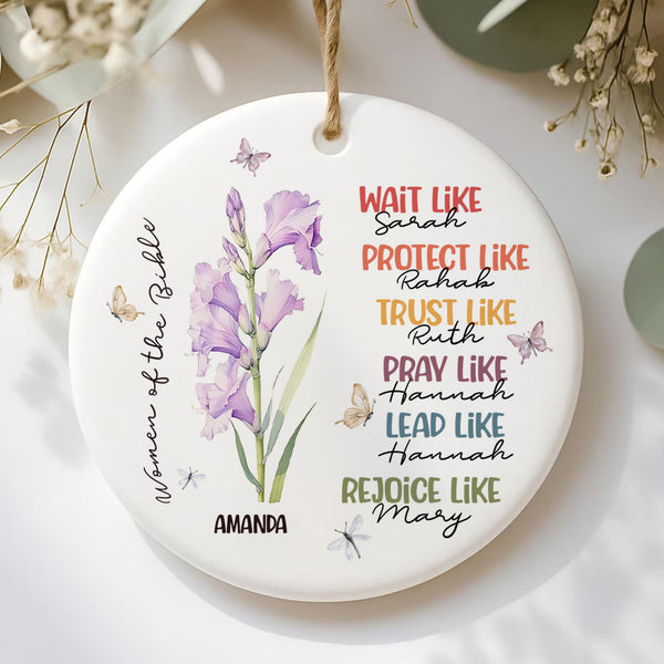 Women Of The Bible Personalized Ceramic Ornament, Custom Name
