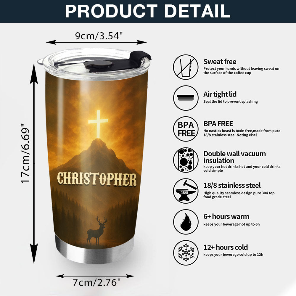 God's Favorite Hunter Personalized Stainless Steel Tumbler, Custom Hunter Name
